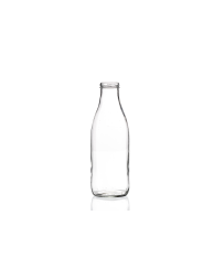 1000ml glass milk bottle with a twist-off lid, airtight design perfect for juice, milk, and sauces. Durable and versatile for everyday use