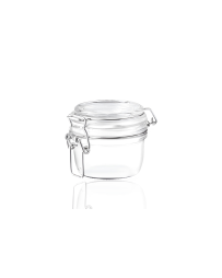 200ml flint clip-top glass jar with a hinged lid, airtight Fido design perfect for preserves, dry food, coffee beans, pasta, and home canning. Available in low quantities or bulk wholesale.