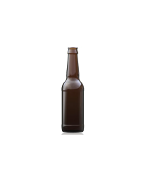 330ml amber glass beer bottle with a crown cap, ideal for home brewing ales, lagers, IPAs, bitters, and ciders. Durable and classic design with a 330ml capacity