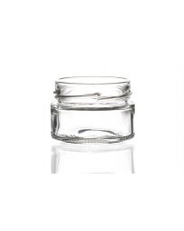 106ml flint glass premium food jar with a 70mm deep lid, round design ideal for herbs, jellies, jams, chutney, and preserves