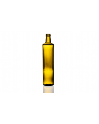 750ml green Dorica glass bottle, round design perfect for oils, sauces, dressings, and beverages. Stylish, durable, and versatile