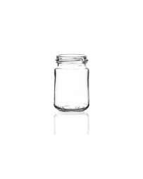 156ml flint glass food jar with a 53mm twist-off lid, round design perfect for herbs, jellies, spices, jams, chutneys, and preserves