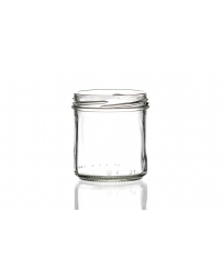 167ml flint Bonta glass jar with a 66mm twist-off lid, round design perfect for preserves, chutney, and jams