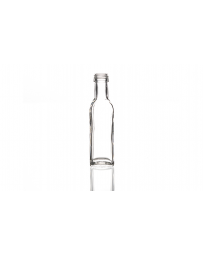 100ml Marasca glass bottle with a 24mm neck and screw lid, square design ideal for oils, dressings, sauces, and beverages. Compact and stylish