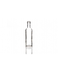 60ml miniature Marasca glass bottle with an 18mm neck and screw lid, square design ideal for oils, dressings, sauces, and beverages. Compact and versatile.