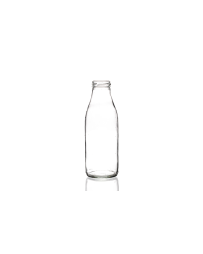 500ml glass milk bottle with a twist-off lid and 43mm neck, airtight design perfect for juice, milk, and sauces. Durable and versatile