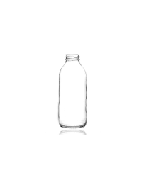 500ml glass milk bottle with a twist-off lid and 38mm neck, perfect for milk, juices, dairy products, and sauces. Durable and practical design