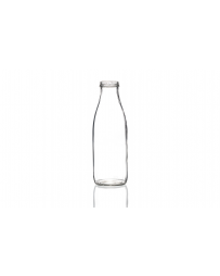 750ml glass milk bottle with a twist-off lid, airtight design perfect for juice, milk, and sauces. Durable and versatile for everyday use