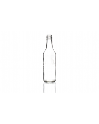 330ml glass mineral bottle with a screw lid, ideal for juices, cordials, shakes, and mineral water. Sleek and durable design