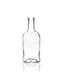 500ml glass Nero spirit bottle with a cork stopper, ideal for homemade gins, liquors, oils, spirits, dressings, and sauces. Stylish and versatile design