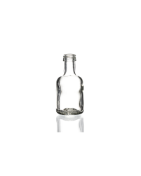 50ml flint glass Nero spirit bottle with a screw lid, ideal for homemade gins, liquors, oils, spirits, dressings, and sauces. Compact and versatile miniature design