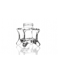 106ml flint glass Oskar jar with a twist-off lid, unique four-legged design, ideal for storing chutney, pickles, homemade jams, and preserves, compatible with a 43mm cap