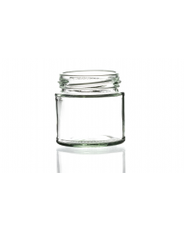 125ml flint glass panelled food jar with a 58mm twist-off lid, round design ideal for storing homemade jams, chutney, pickles, and preserves