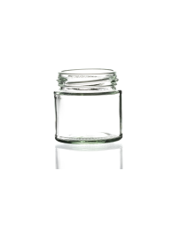 125ml glass panelled food jar with a twist-off lid, perfect for storing homemade jams, chutney, pickles, and preserves. Available in wholesale pallets for bulk orders
