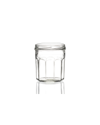 200ml glass Pot Menage jar with a twist-off lid, ideal for jams, dairy, yoghurts, chutneys, and preserves. Available in wholesale pallets for bulk orders and food production