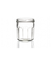 324ml flint glass Menage pot jar, perfect for yoghurts, dairy, jams, chutney, and preserves. Available in low quantities or bulk wholesale