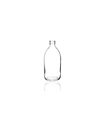 500ml Sirop glass bottle with a 28mm neck, ideal for pharmaceuticals, syrups, juices, and dressings. Durable and versatile design