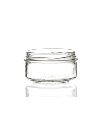 190ml flint condiment glass jar with an 82mm twist-off lid, round Verrine design ideal for herbs, jellies, spices, jams, chutneys, and preserves