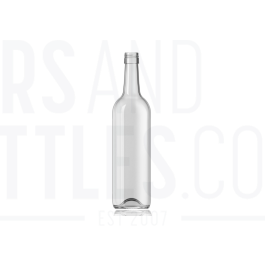 Clear 750ml Wine Bottles with Corks - 6 Pack