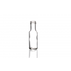 100ml Dorica glass bottle with a 31.5mm neck and screw lid, round design ideal for oils, dressings, sauces, and beverages. Compact and versatile