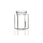 280ml Hexagonal Glass Jar with Twist Off Lid | Wholesale Pallets | Versatile Glass Jars with Lids for Jams, Chutney, Pickling, and Sauces