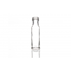 100ml Marasca glass bottle with a 31.5mm neck and screw lid, square design ideal for oils, dressings, sauces, and beverages. Compact and elegant.