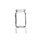 3.5oz flint glass mustard jar with a twist-off lid, perfect for storing mustards, chutneys, and sauces. Available in low quantities or bulk wholesale