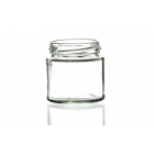 125ml flint glass panelled food jar with a 58mm twist-off lid, round design ideal for storing homemade jams, chutney, pickles, and preserves