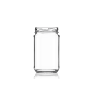 1lb flint glass honey jar with a twist-off lid, perfect for honey, sauces, jams, preserves, and spreads, featuring a unique hexagonal design, suitable for preserving and canning recipes. Available in low quantities or bulk wholesale