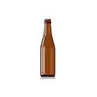 330ml amber Vichy glass beer bottle with a crown cap, ideal for homebrewing ales, lagers, IPAs, bitters, and ciders. Durable and classic design