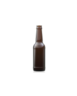330ml amber glass beer bottle with a crown cap, ideal for home brewing ales, lagers, IPAs, bitters, and ciders. Durable and classic design with a 330ml capacity