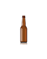 330ml amber glass beer bottle with a crown cap, perfect for home brewing and storing beer. Classic design with 330ml capacity