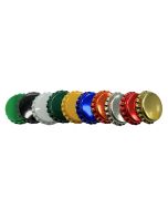Crown caps / closures available in Gold, black, silver, white, green, yellow, blue, red and orange. ideal closure for homebrewing.