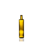 750ml green Dorica glass bottle, round design perfect for oils, sauces, dressings, and beverages. Stylish, durable, and versatile