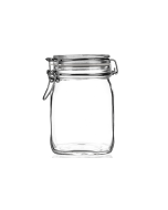 1000ml Clip Top Glass Jar with Hinged Lid | Airtight Glass Fido Jars with Lids