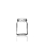 106ml flint glass universal food jar with a twist-off lid, small design ideal for herbs, jellies, spices, jams, chutneys, and preserves, compatible with a 48mm cap