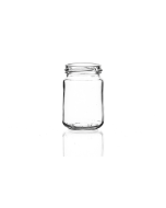 156ml flint glass food jar with a 53mm twist-off lid, round design perfect for herbs, jellies, spices, jams, chutneys, and preserves