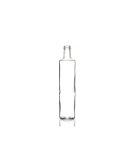 750ml Dorica glass bottle, round design ideal for oils, sauces, dressings, and beverages. Sleek, durable, and versatile
