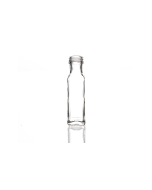 100ml Marasca glass bottle with a 31.5mm neck and screw lid, square design ideal for oils, dressings, sauces, and beverages. Compact and elegant.