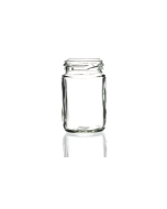 3.5oz flint glass mustard jar with a twist-off lid, perfect for storing mustards, chutneys, and sauces. Available in low quantities or bulk wholesale