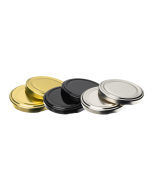 58mm Standard Twist off Closures perfect for homemade jams, chutneys and preserves. Available in three colours gold, silver or black.
