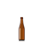 250ml amber Vichy glass beer bottle with a crown cap, ideal for home brewing and storing beer. Durable design for 250ml capacity