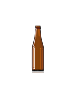 330ml amber Vichy glass beer bottle with a crown cap, ideal for homebrewing ales, lagers, IPAs, bitters, and ciders. Durable and classic design