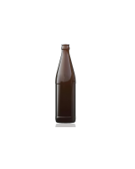 500ml amber Vichy glass beer bottle with a crown cap, ideal for homebrewing ales, lagers, IPAs, bitters, and ciders. Durable and stylish design