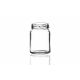 106ml flint glass universal food jar with a twist-off lid, small design ideal for herbs, jellies, spices, jams, chutneys, and preserves, compatible with a 48mm cap