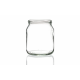 1lb flint glass honey jar with a screw cap, perfect for honey, sauces, jams, preserves, and spreads, featuring a unique hexagonal design, suitable for preserving and canning recipes. Available in low quantities or bulk wholesale