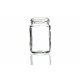 3.5oz flint glass mustard jar with a twist-off lid, perfect for storing mustards, chutneys, and sauces. Available in low quantities or bulk wholesale