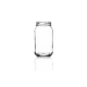 10oz flint glass pickle jar with a 58mm twist-off lid, round design ideal for herbs, pickles, jam, chutney, and preserves