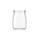 140ml flint glass yogurt pot, round design without a cap, perfect for yogurts, creams, and puddings