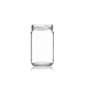 1lb flint glass honey jar with a twist-off lid, perfect for honey, sauces, jams, preserves, and spreads, featuring a unique hexagonal design, suitable for preserving and canning recipes. Available in low quantities or bulk wholesale